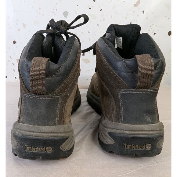 Timberland Men's Flume Brown Waterproof Mid Hiking Boots Size 7.5 | 251142 - Picture 5 of 8